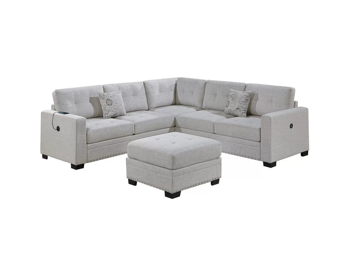 The Vance Sincere Bone Sectional – 4 Piece - view 2