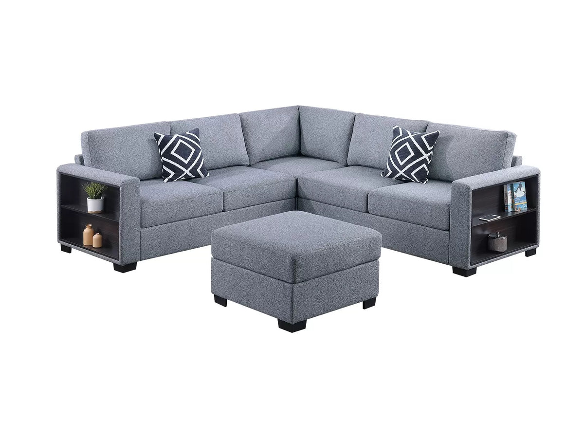 The Oakley Gray Sectional – 4 Piece - view 2