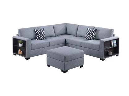 The Oakley Gray Sectional – 4 Piece - view 2
