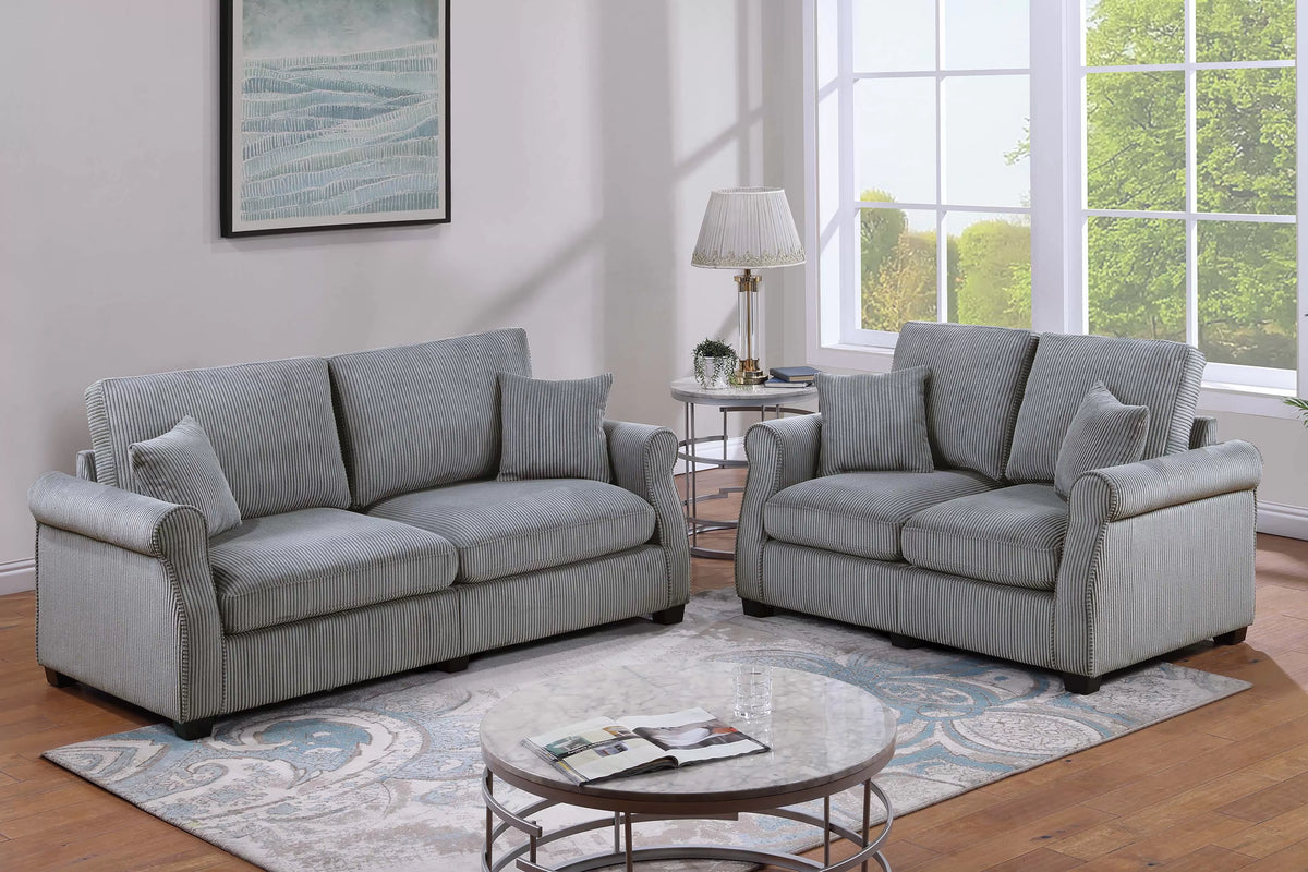 The Winslow Fog Sofa Set – 2 Piece