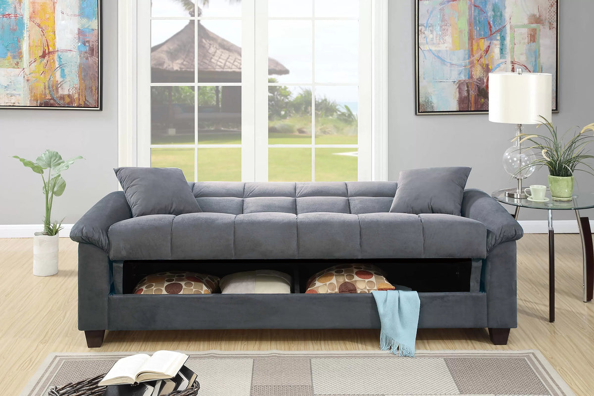 The Fulton Gray Convertible Sofa - view 2