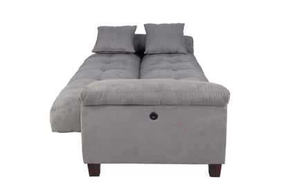 The Fulton Gray Convertible Sofa - view 3