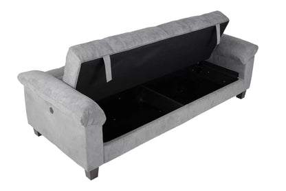 The Fulton Gray Convertible Sofa - view 4