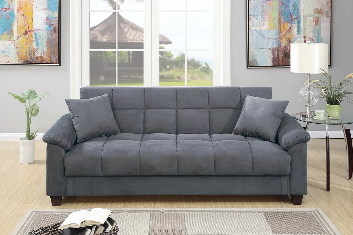 The Fulton Gray Convertible Sofa