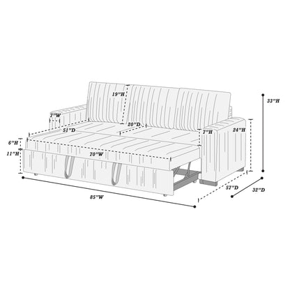 The Ivers Fog Convertible Sofa - view 11