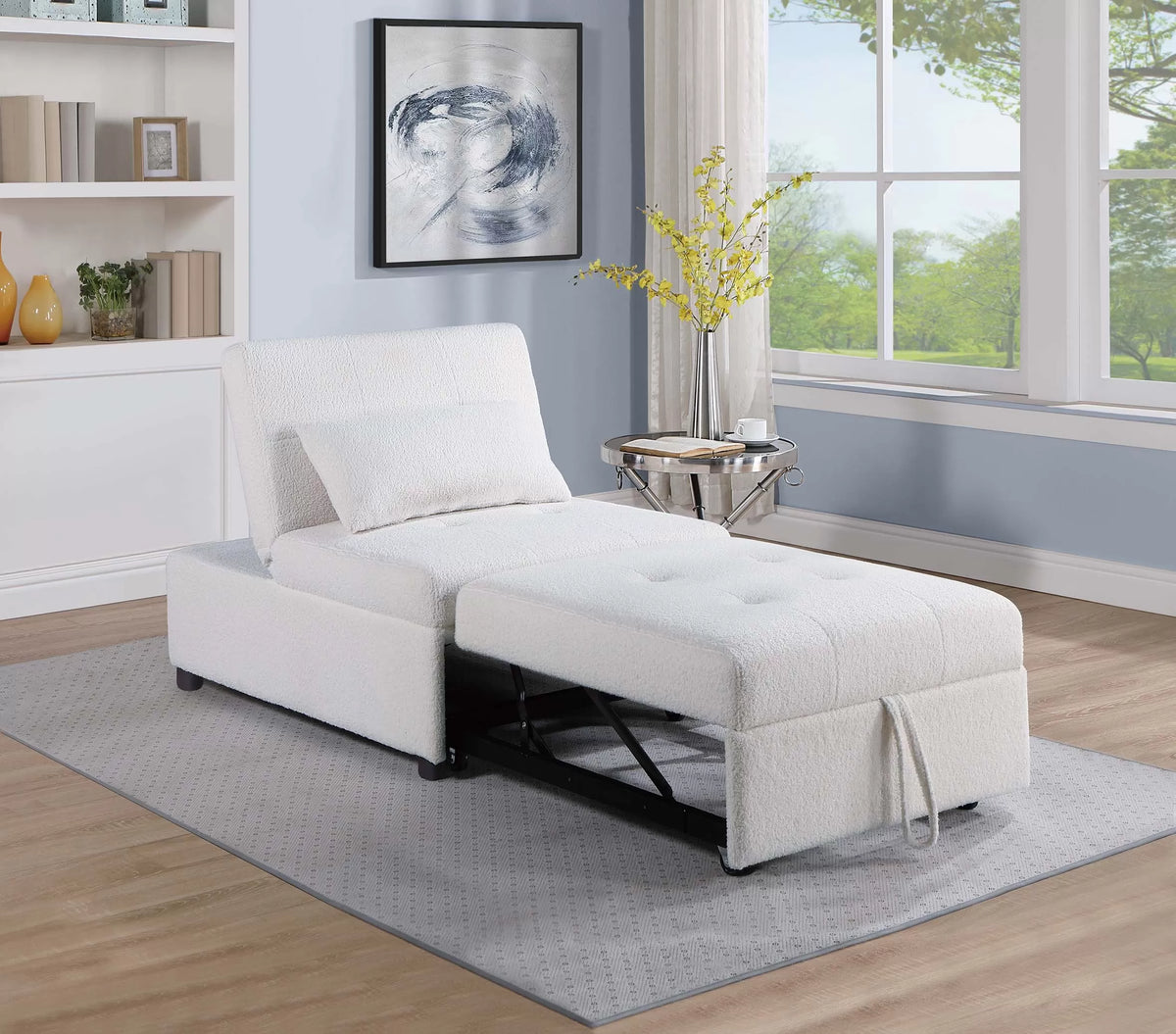 The Maren White Convertible Sofa - view 2