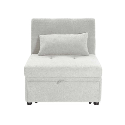 The Maren White Convertible Sofa - view 4