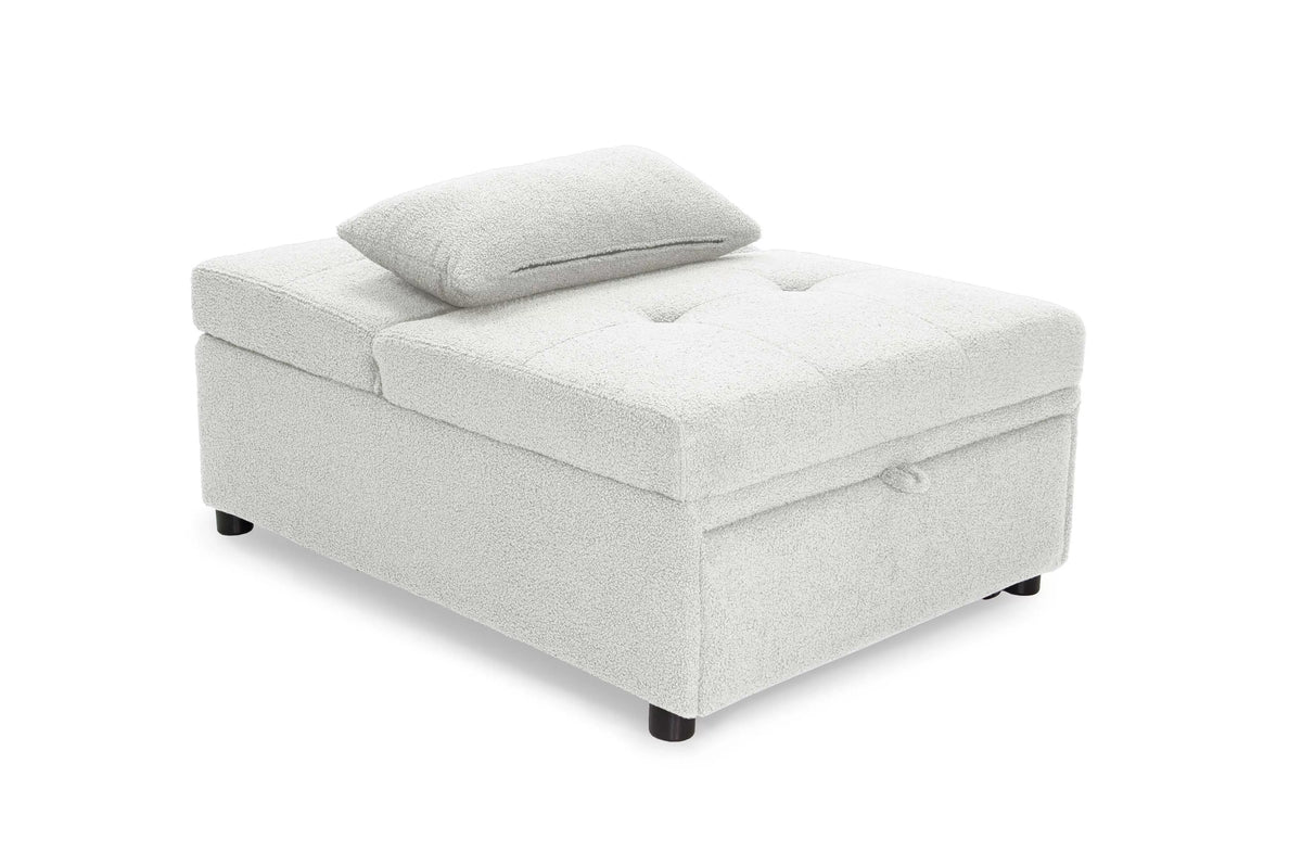 The Maren White Convertible Sofa - view 6