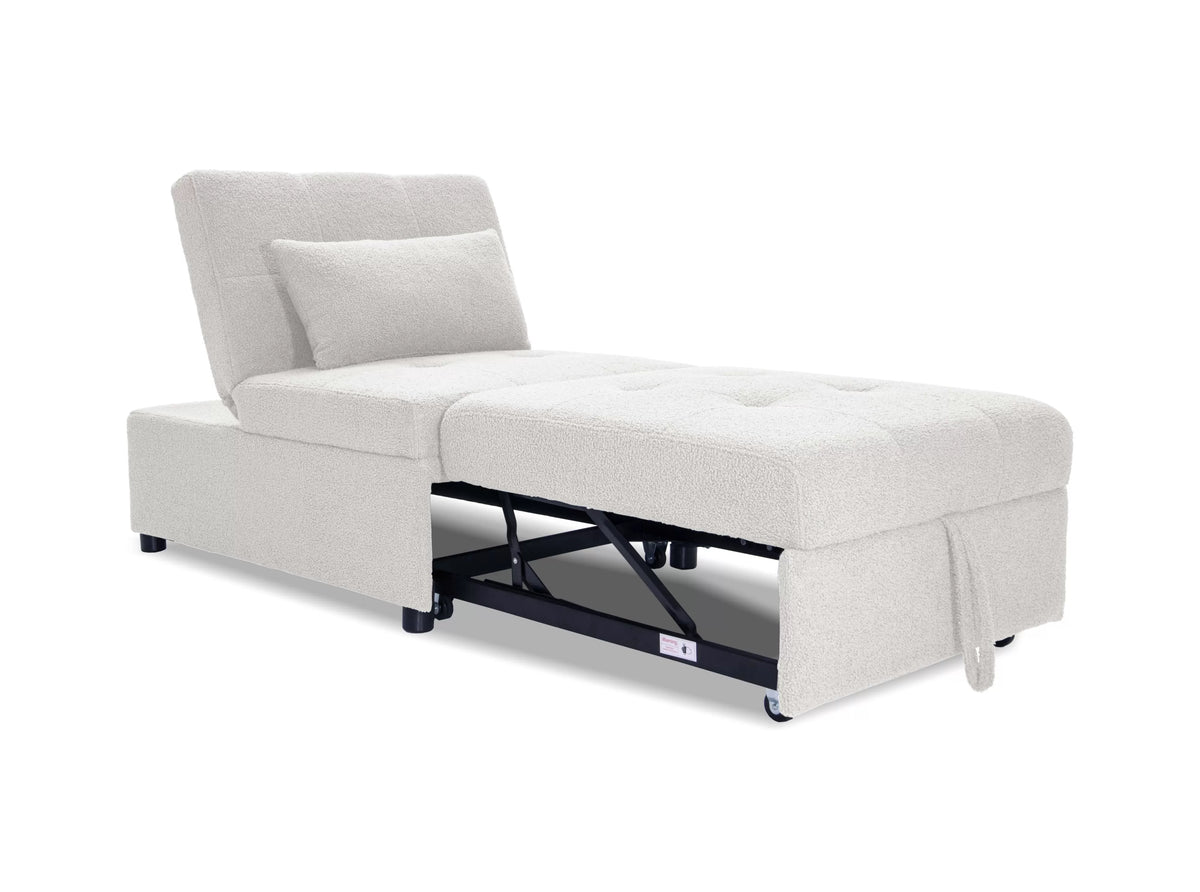 The Maren White Convertible Sofa - view 8
