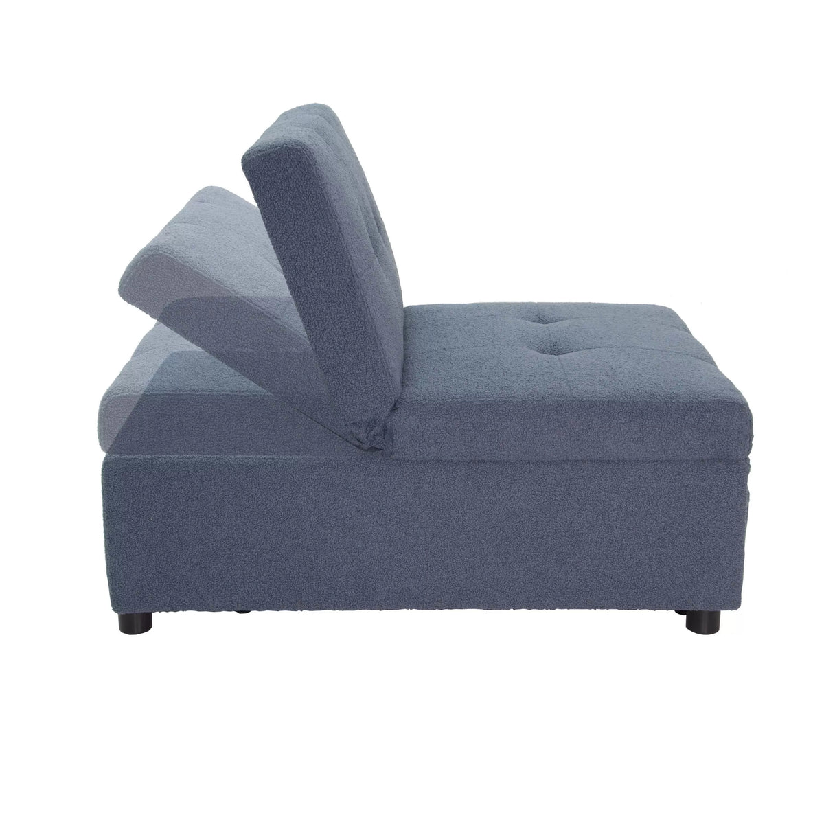 The Maren Blue Gray Convertible Sofa - view 10