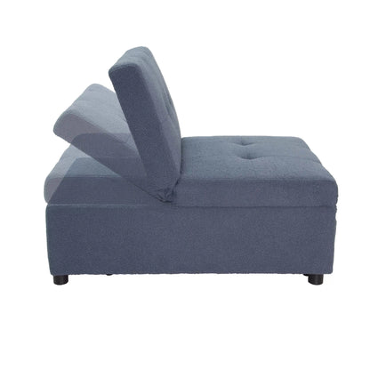 The Maren Blue Gray Convertible Sofa - view 10