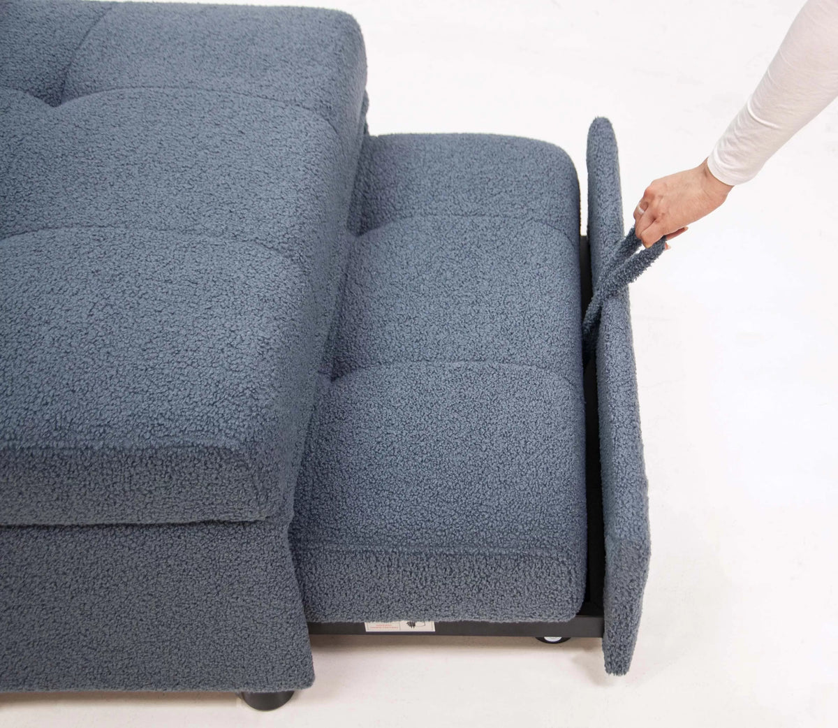 The Maren Blue Gray Convertible Sofa - view 11