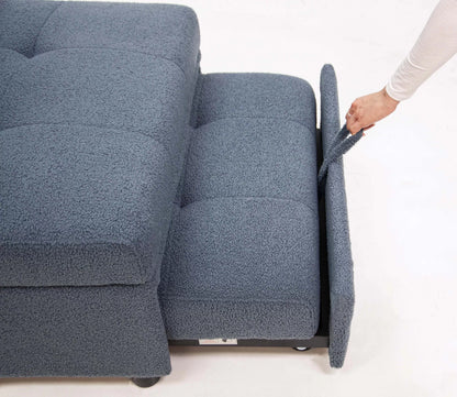 The Maren Blue Gray Convertible Sofa - view 11