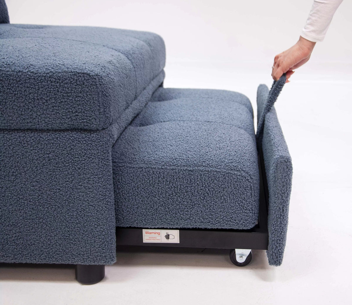 The Maren Blue Gray Convertible Sofa - view 12