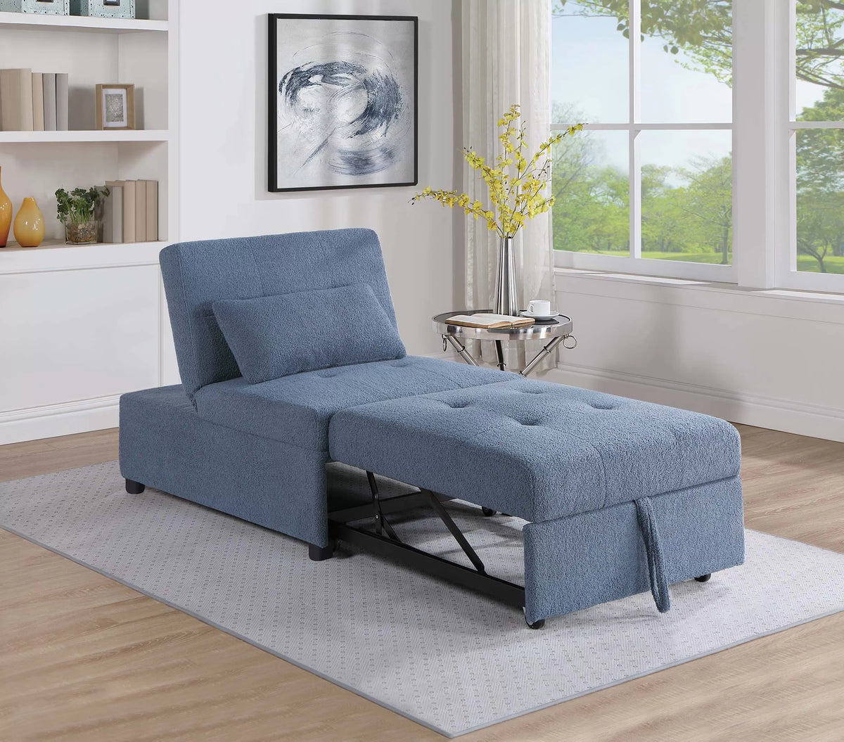 The Maren Blue Gray Convertible Sofa - view 2