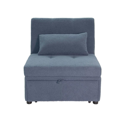 The Maren Blue Gray Convertible Sofa - view 4