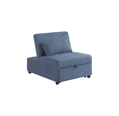 The Maren Blue Gray Convertible Sofa - view 5