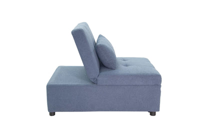 The Maren Blue Gray Convertible Sofa - view 9