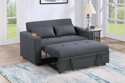 The Drayton Charcoal Convertible Sofa - view 2