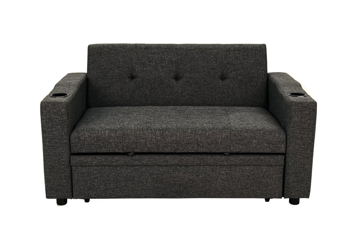 The Drayton Charcoal Convertible Sofa - view 4