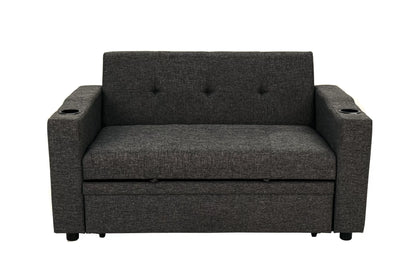 The Drayton Charcoal Convertible Sofa - view 4