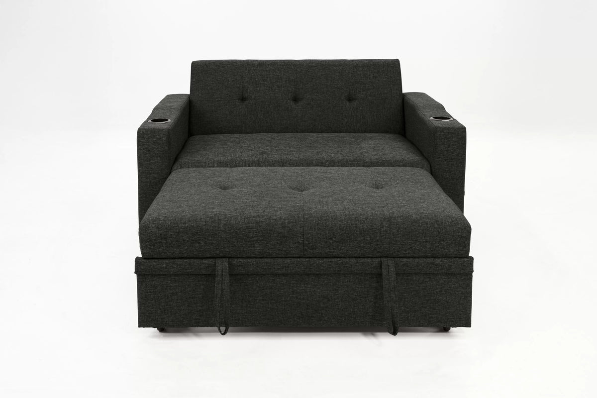 The Drayton Charcoal Convertible Sofa - view 5