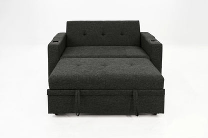 The Drayton Charcoal Convertible Sofa - view 5