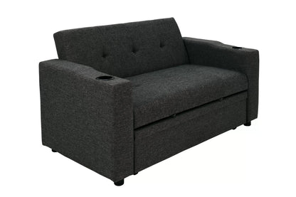 The Drayton Charcoal Convertible Sofa - view 6