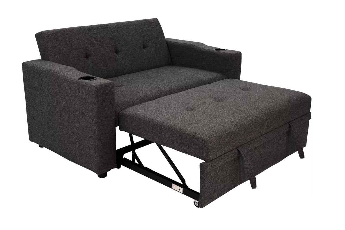 The Drayton Charcoal Convertible Sofa - view 7