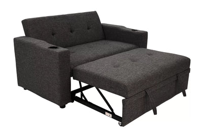 The Drayton Charcoal Convertible Sofa - view 7
