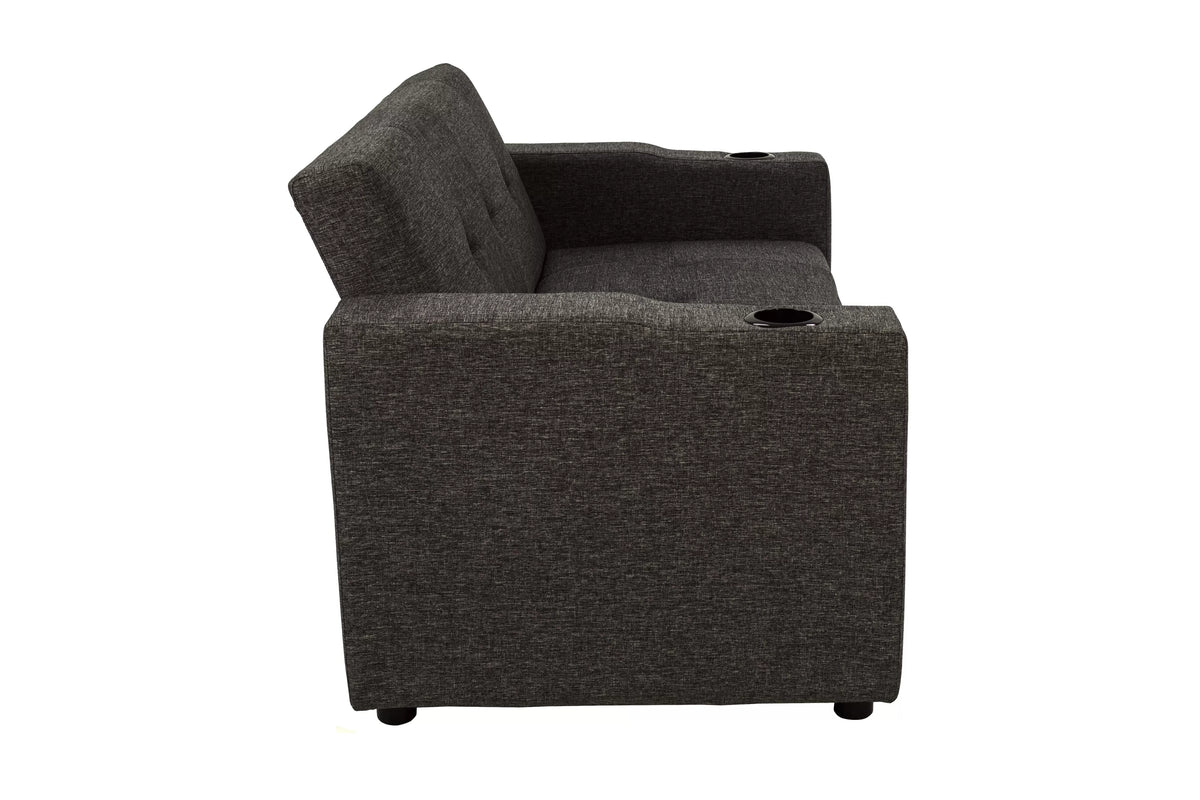 The Drayton Charcoal Convertible Sofa - view 8