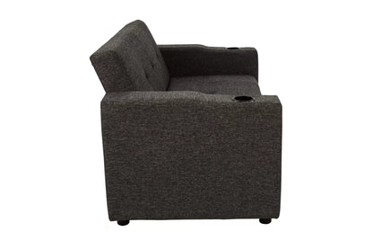 The Drayton Charcoal Convertible Sofa - view 8