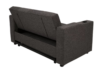 The Drayton Charcoal Convertible Sofa - view 9