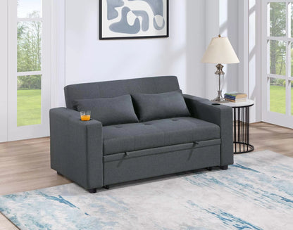 The Drayton Charcoal Convertible Sofa