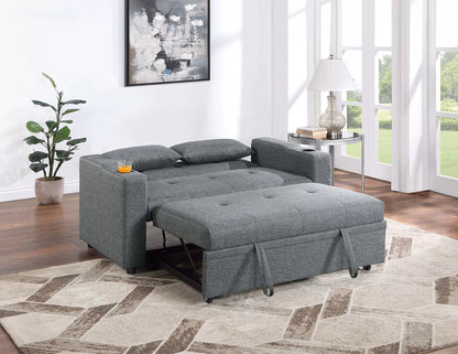 The Drayton Black Gray Convertible Sofa - view 3