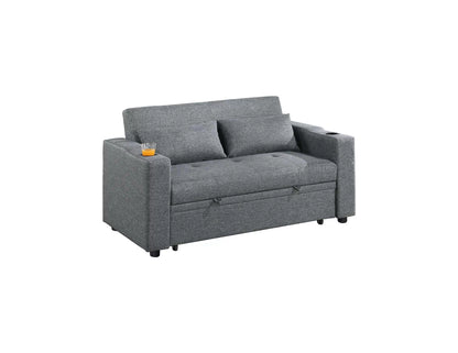 The Drayton Black Gray Convertible Sofa - view 4