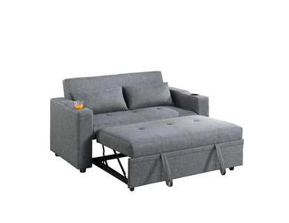 The Drayton Black Gray Convertible Sofa - view 5