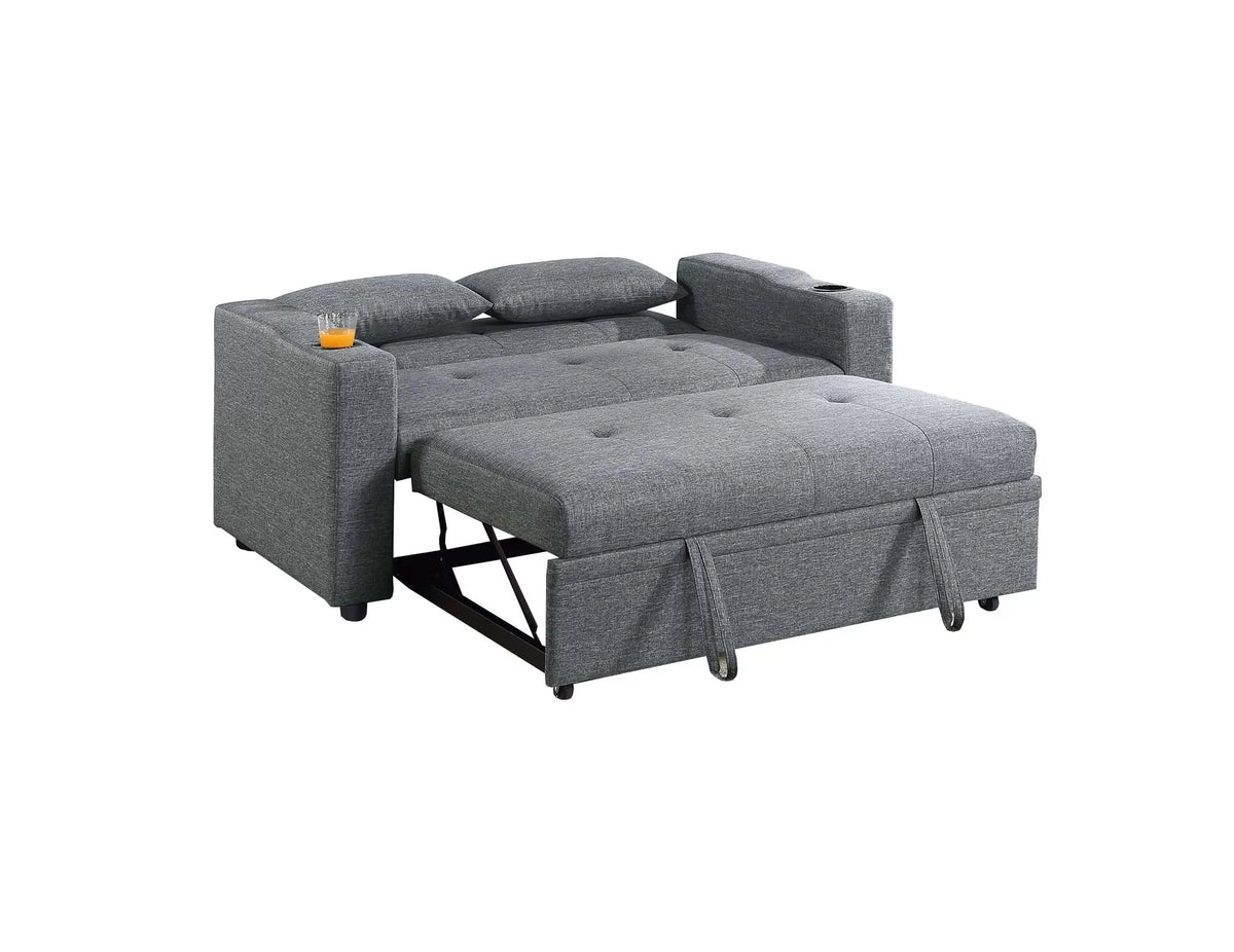 The Drayton Black Gray Convertible Sofa - view 6
