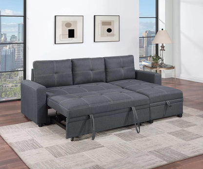 The Kestrel Charcoal Convertible Sectional with Pull-Out Bed – 2 Piece - view 2