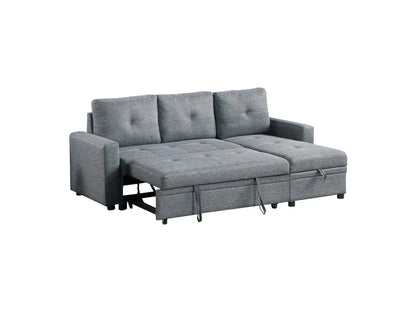 The Kestrel Black Gray Convertible Sectional with Pull-Out Bed – 2 Piece - view 4