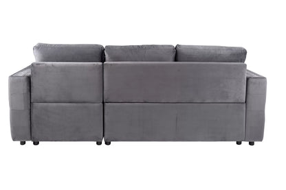 The Larkin Gray Convertible Sectional with Pull-Out Bed – 2 Piece - view 5