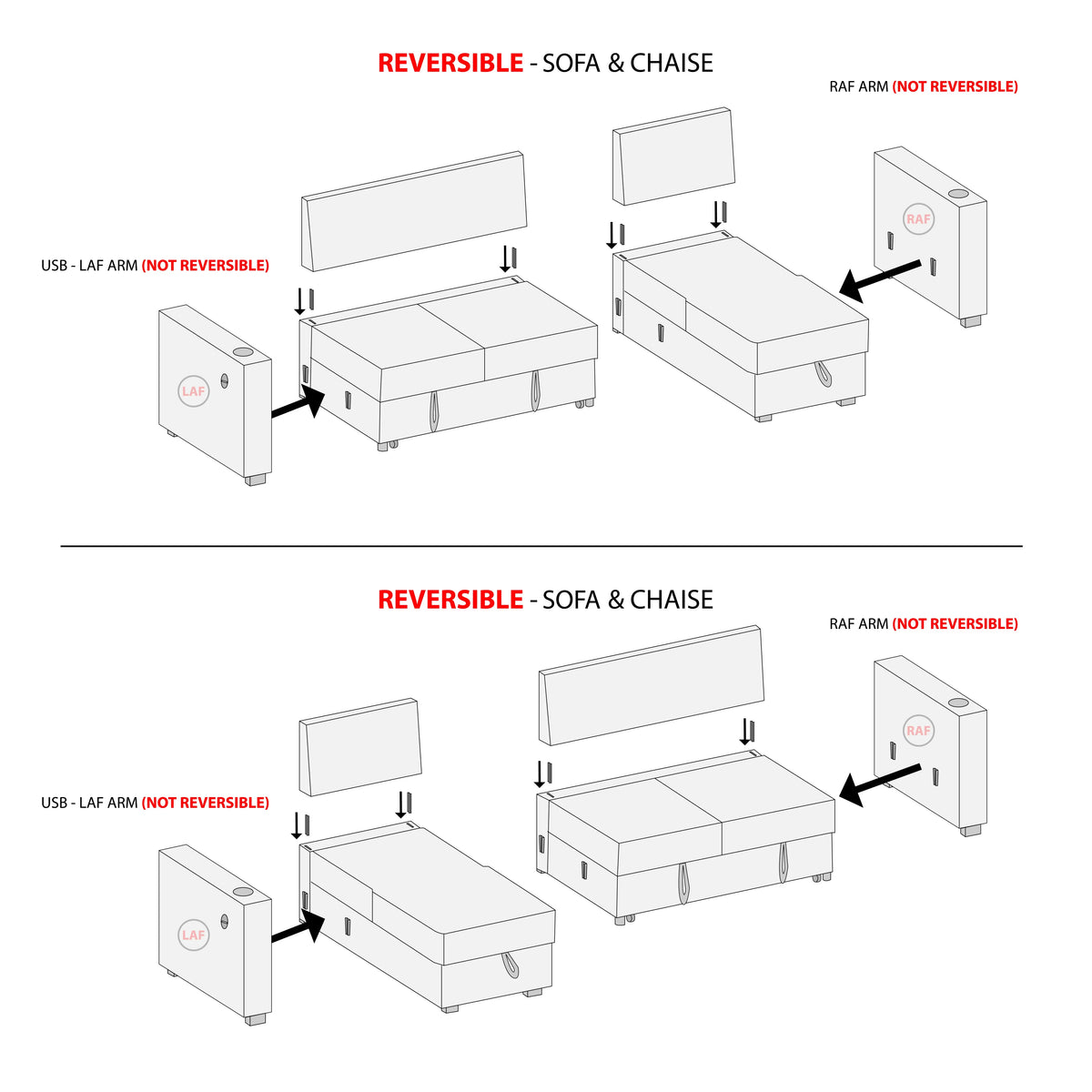 The Nolan Dark Gray Convertible Sectional with Pull-Out Bed – 2 Piece - view 10