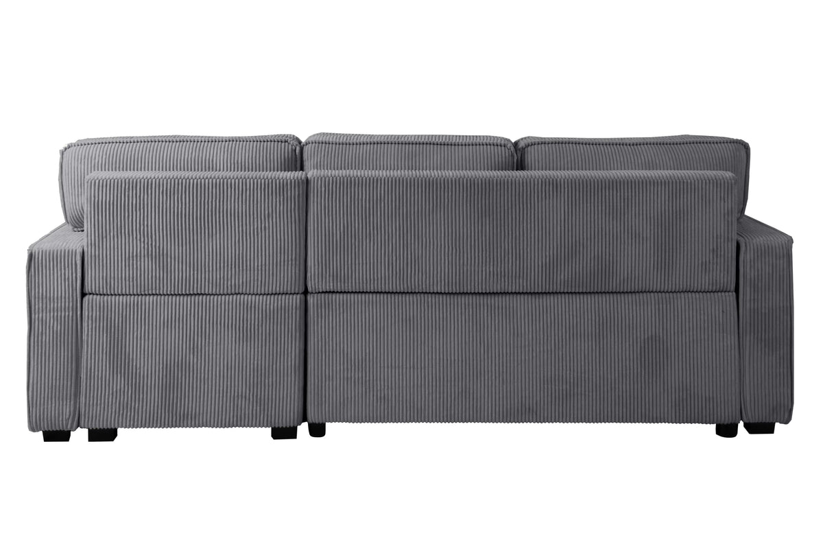The Nolan Dark Gray Convertible Sectional with Pull-Out Bed – 2 Piece - view 8