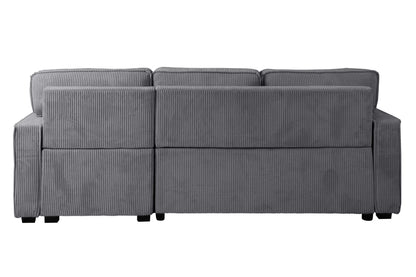 The Nolan Dark Gray Convertible Sectional with Pull-Out Bed – 2 Piece - view 8