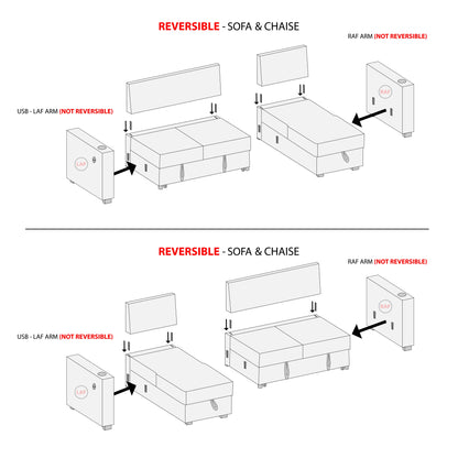 The Nolan Beige Convertible Sectional with Pull-Out Bed – 2 Piece - view 11