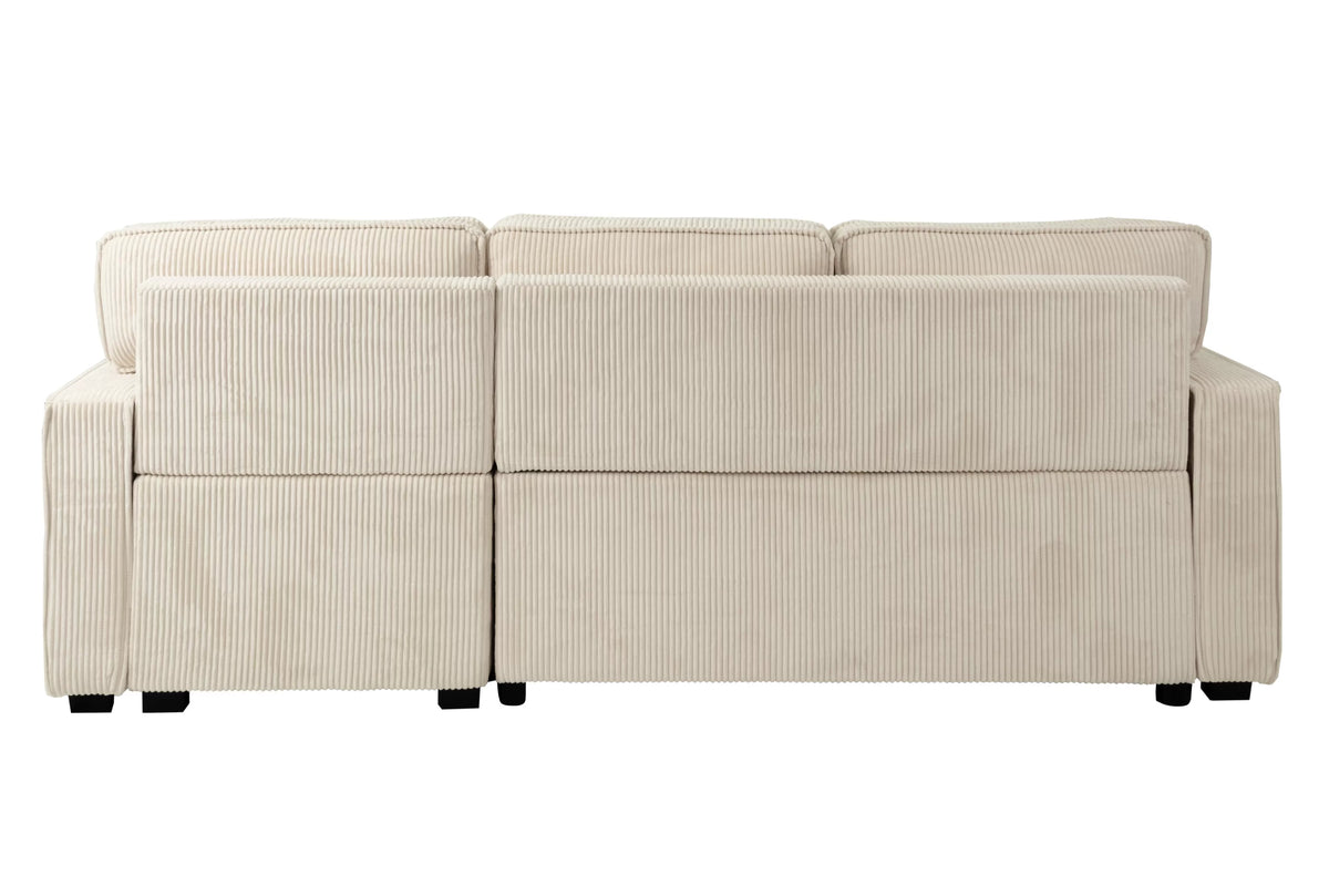 The Nolan Beige Convertible Sectional with Pull-Out Bed – 2 Piece - view 6