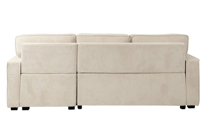 The Nolan Beige Convertible Sectional with Pull-Out Bed – 2 Piece - view 6