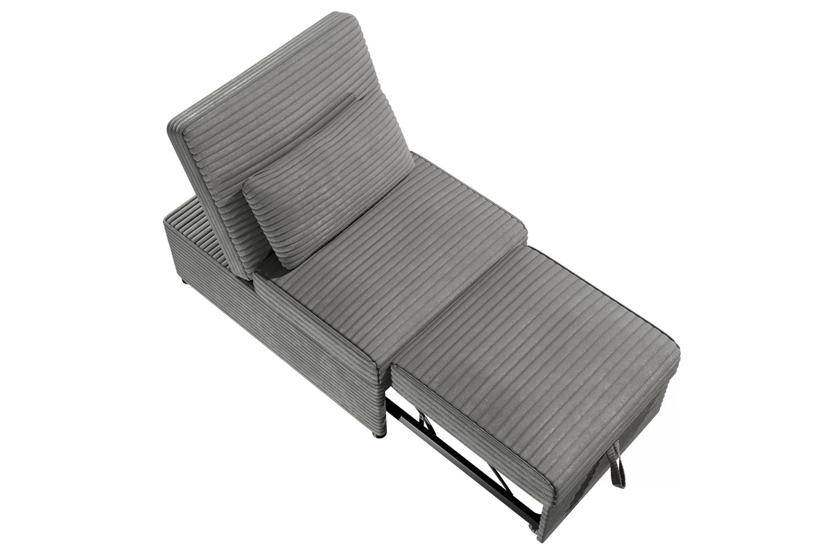 The Corwin Smoke Convertible Sofa - view 10