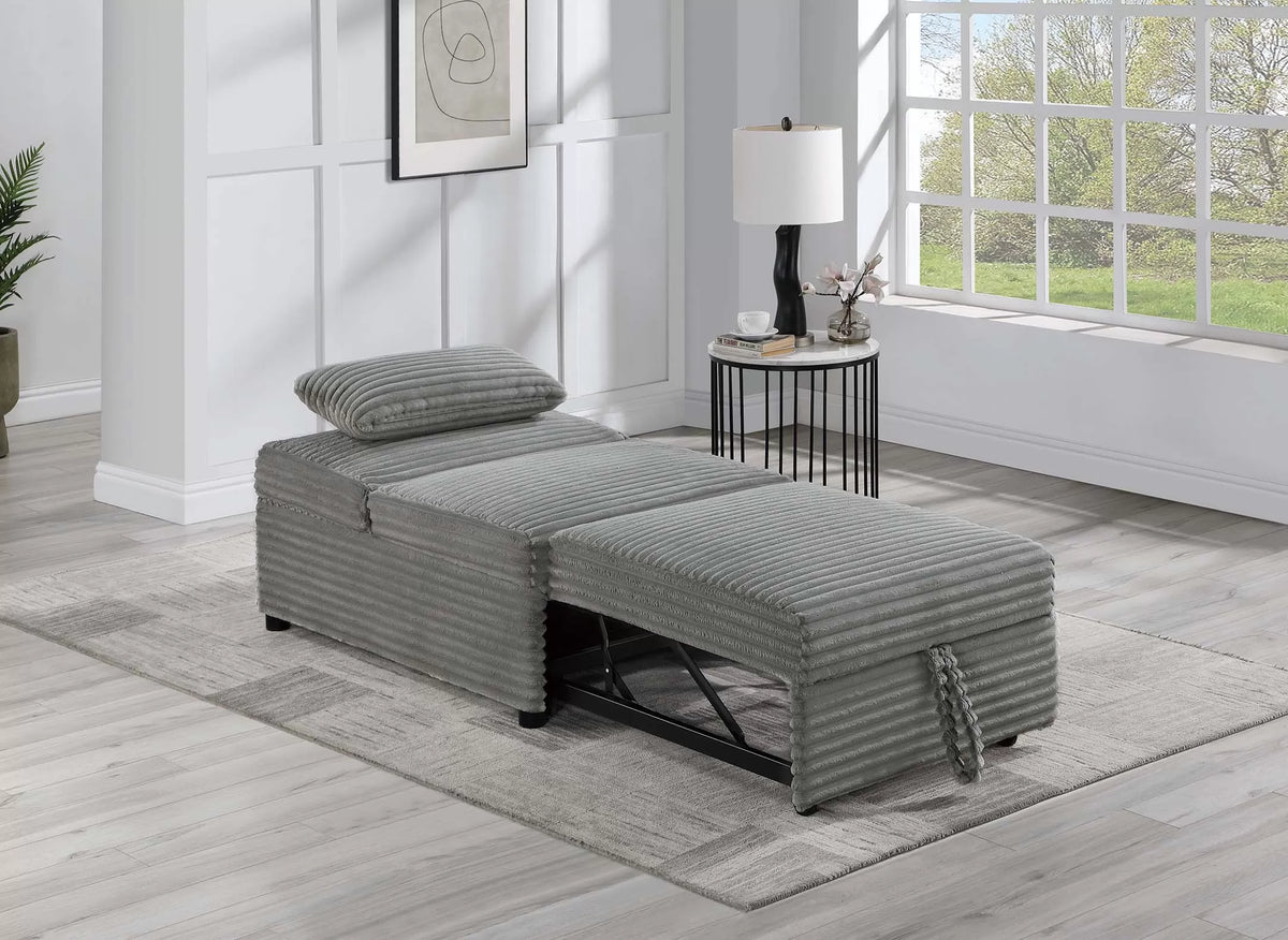 The Corwin Smoke Convertible Sofa - view 3