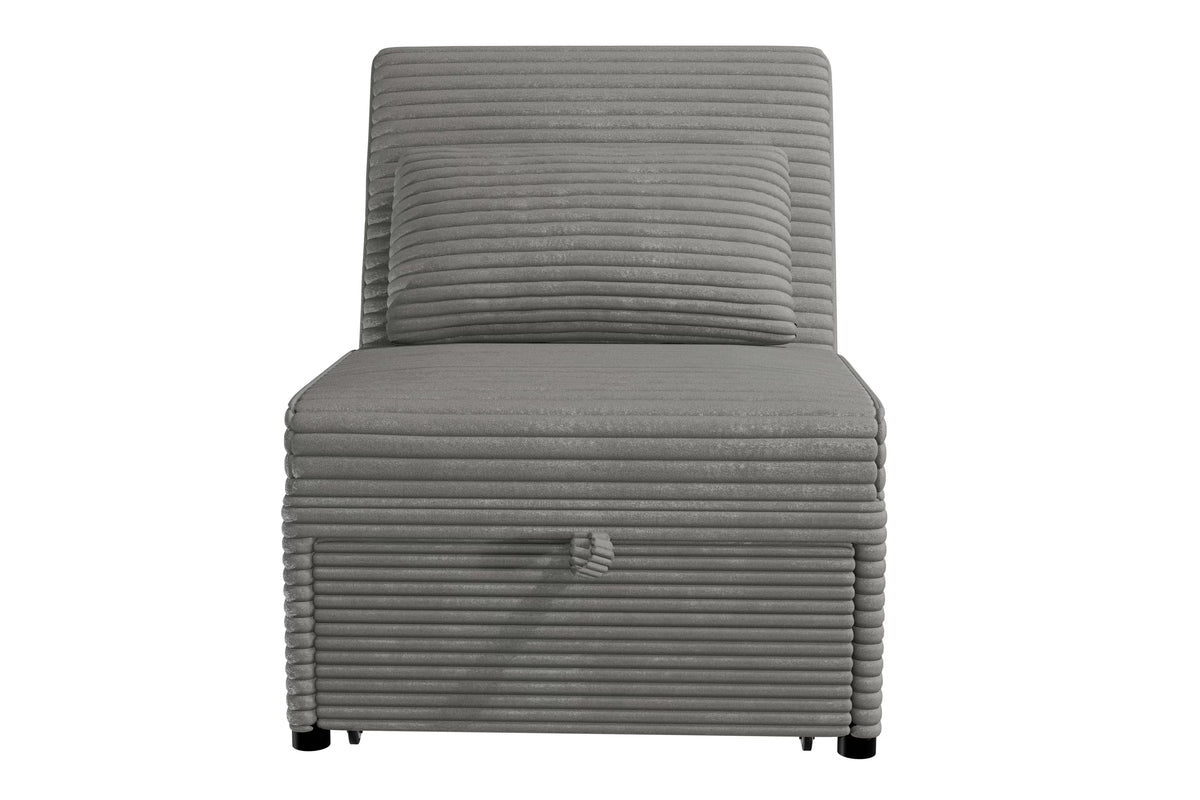 The Corwin Smoke Convertible Sofa - view 4